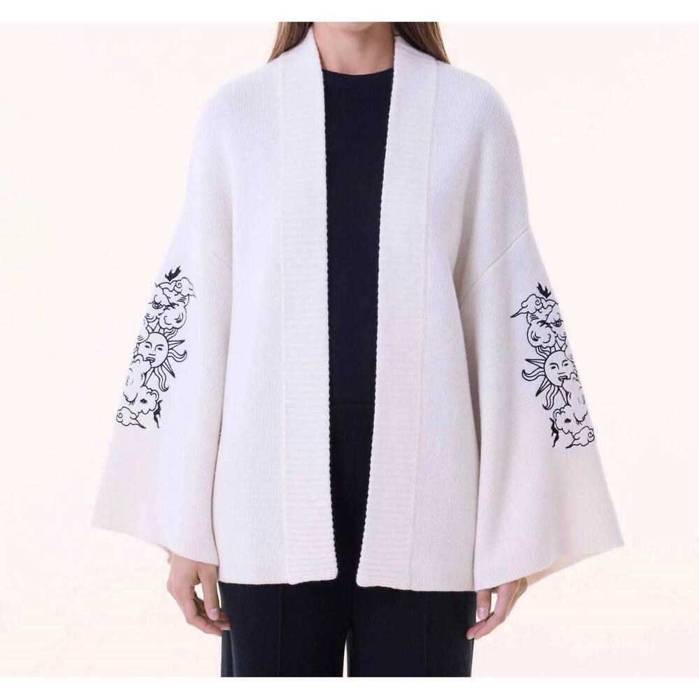 NEW KUJTEN kimastro cashmere cardigan in ivory